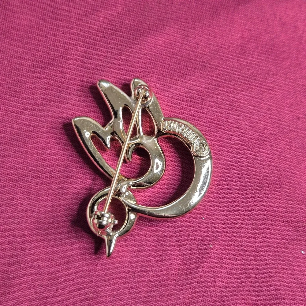 Vintage Sarah Coventry Bird Brooch Pin Gold Tone Signed